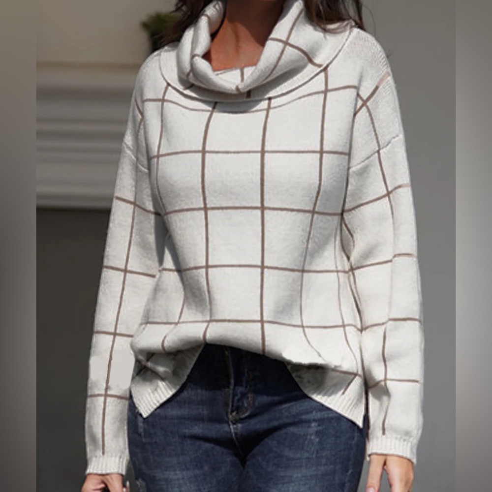 Old Money Style Geometric Sweater